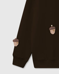 REINDEER & ACORN PLUSH SWEATSHIRT