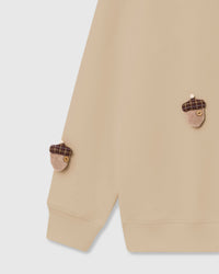 REINDEER & ACORN PLUSH SWEATSHIRT