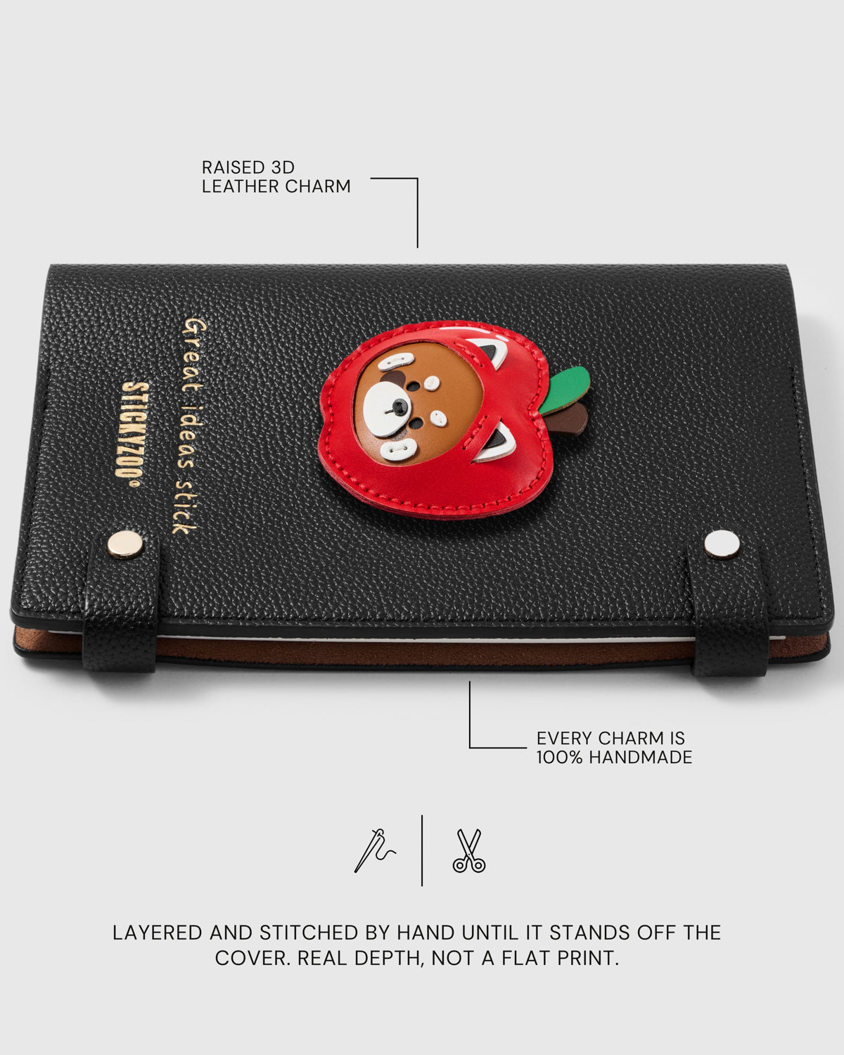 RED PANDA APPLE NOTEBOOK