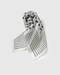 IVORY DOT SILK SCARF