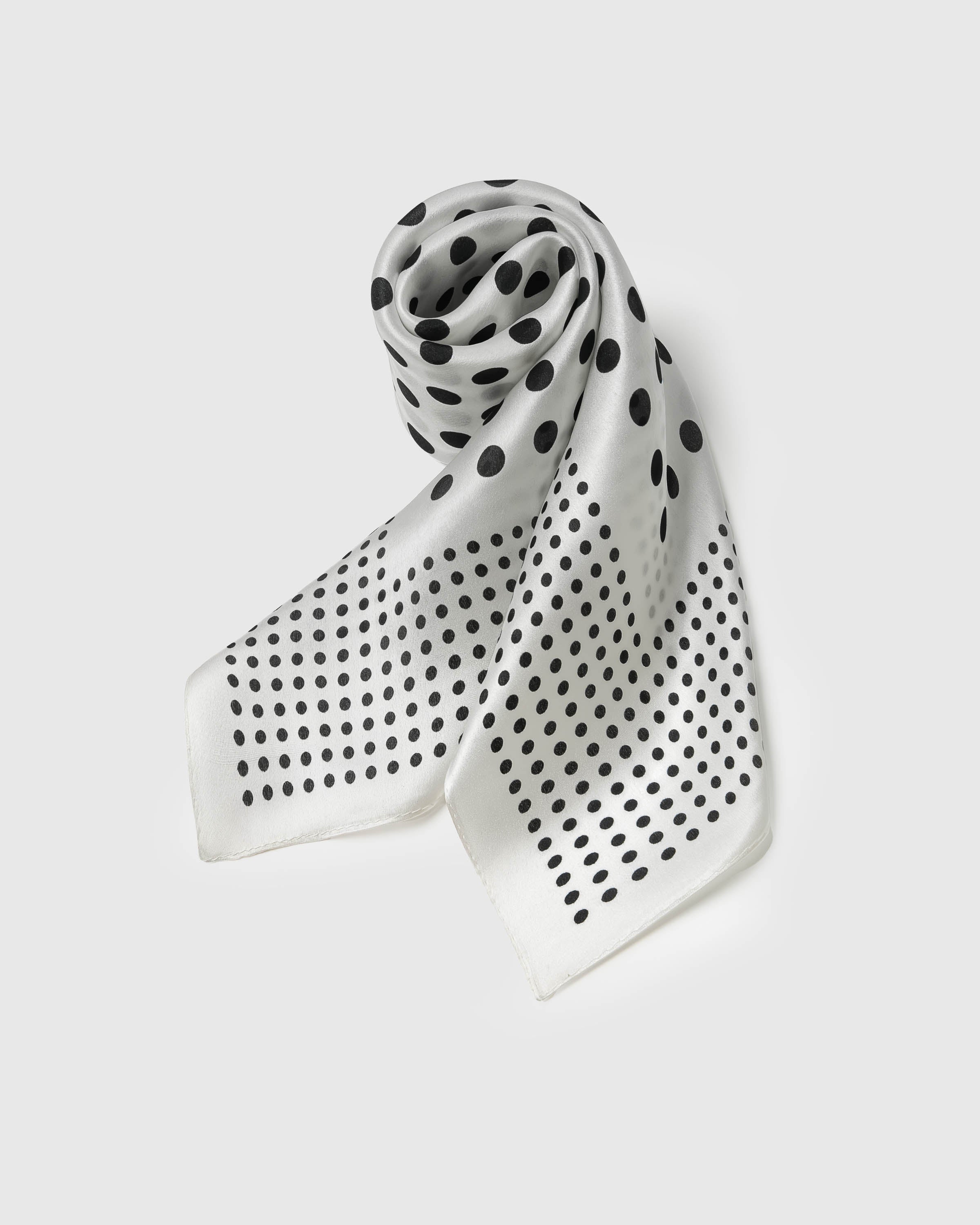 IVORY DOT SILK SCARF