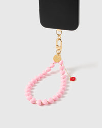 BUBBLEGUM HEART KISS PHONE STRAP