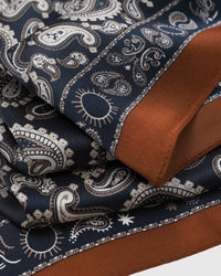 MIDNIGHT PAISLEY SILK SCARF