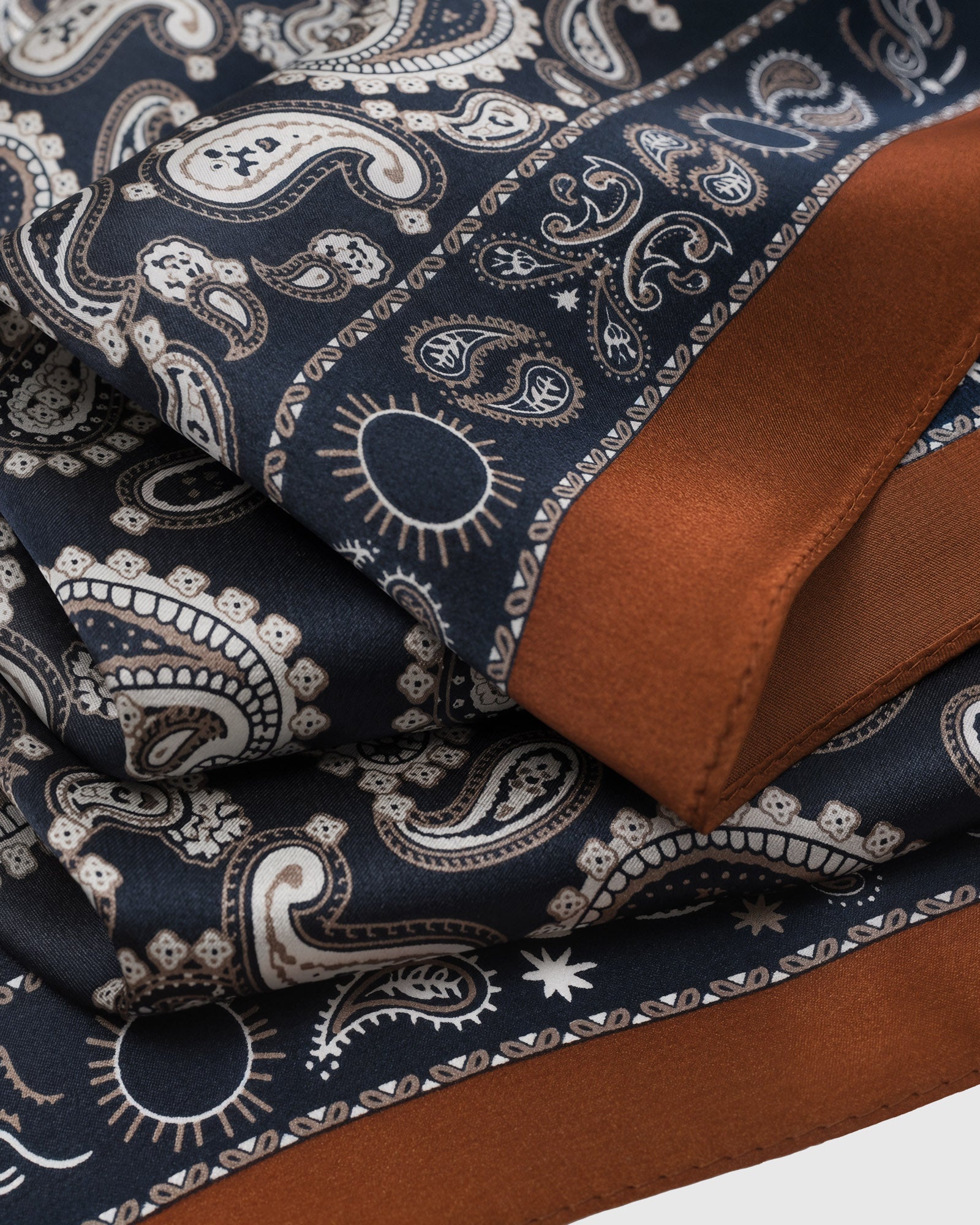 MIDNIGHT PAISLEY SILK SCARF