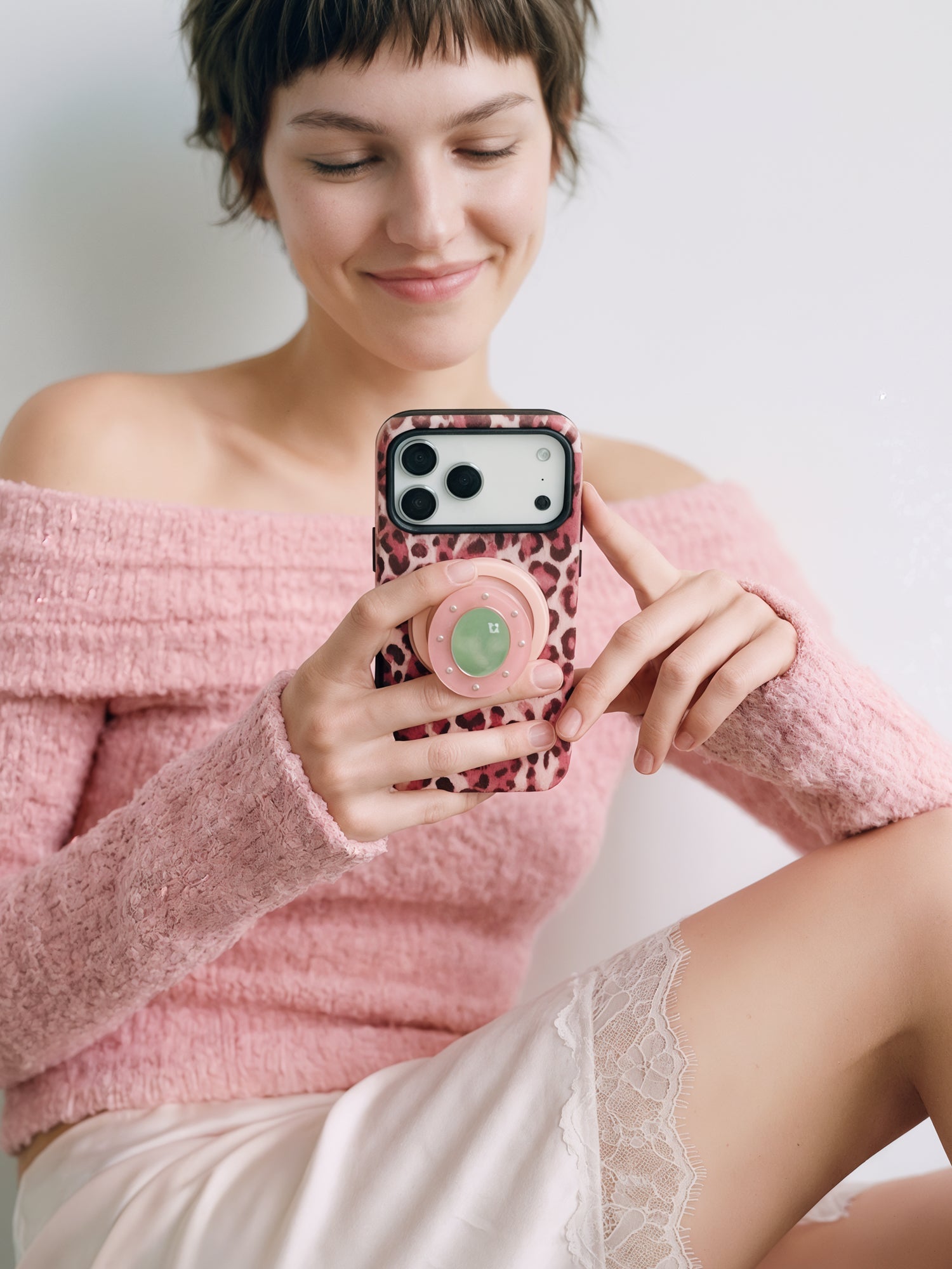ROSÉ LEOPARD CASE NG TELEPONO