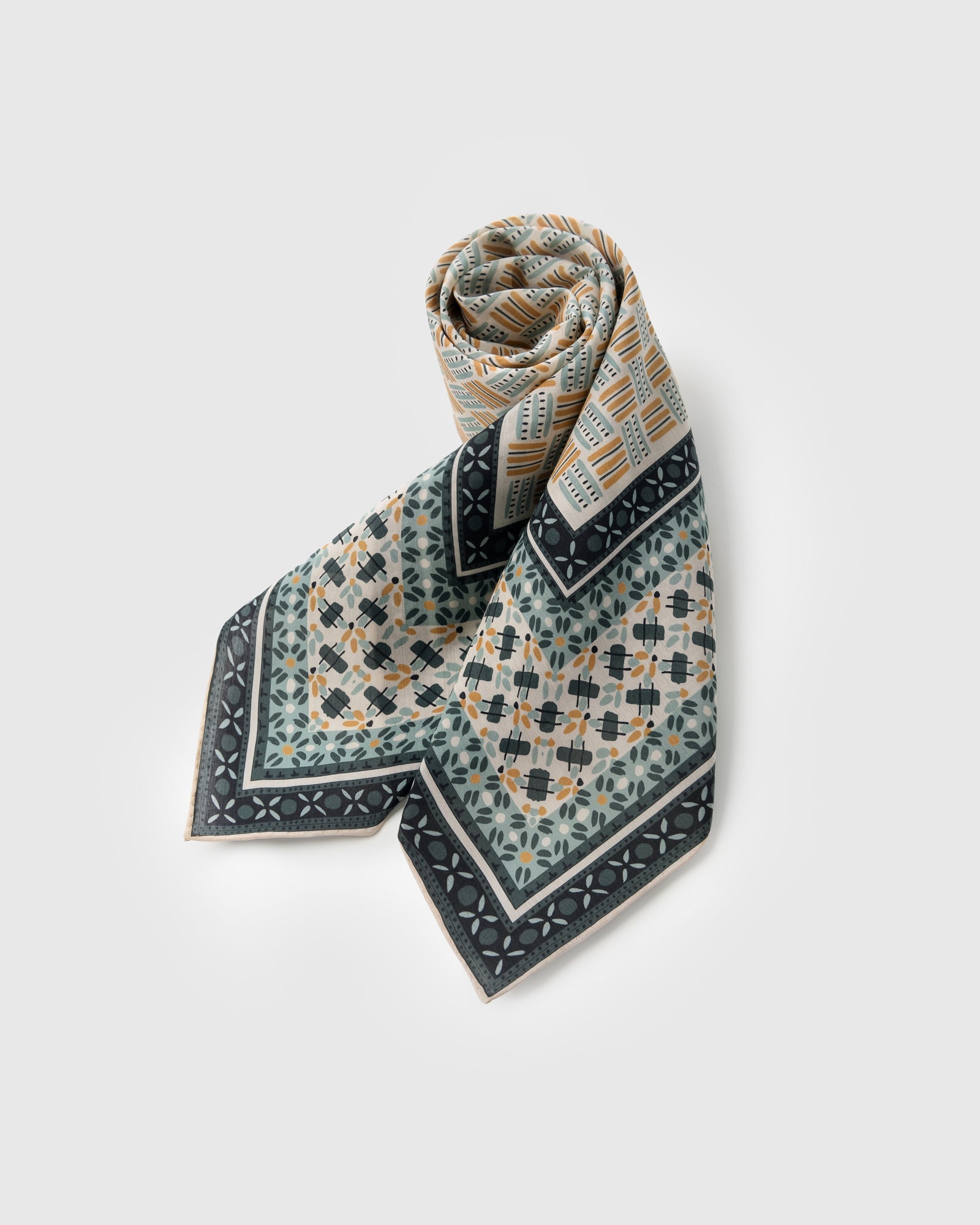 MOSAIC TILE SILK SCARF