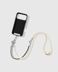 IVORY BRAID CROSS-BODY PHONE STRAP