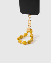 SAFFRON AGATE PHONE STRAP