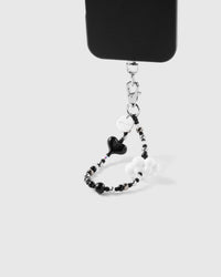 BLACK HEART CLOUD PHONE STRAP