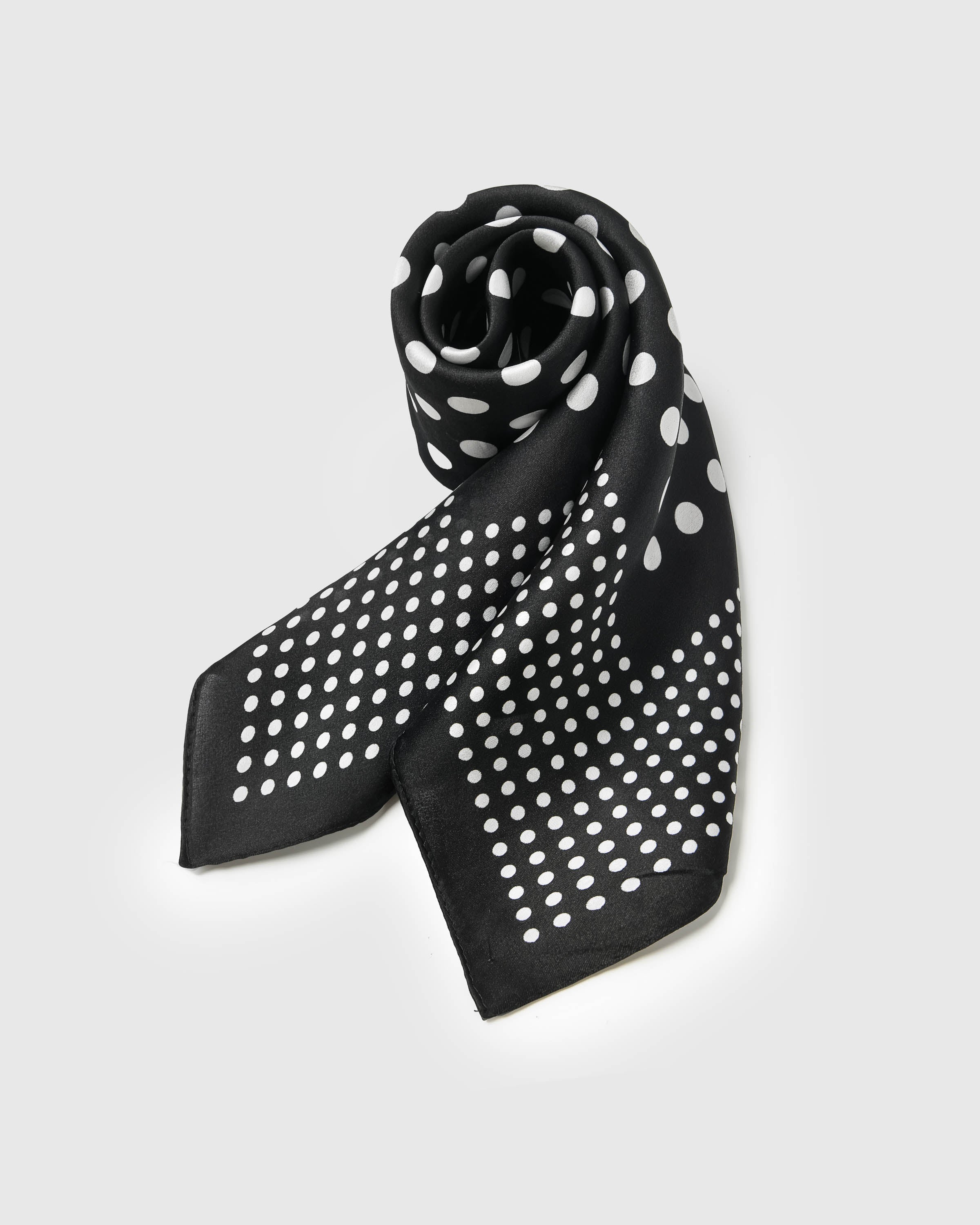 MIDNIGHT DOT SILK SCARF