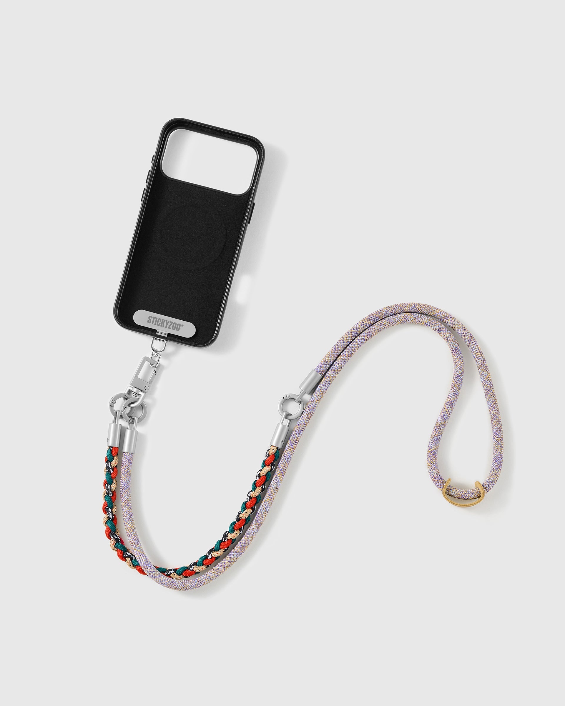 HEATHER BRAID CROSS-BODY PHONE STRAP