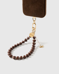 COCOA DACHSHUND HEART PHONE STRAP