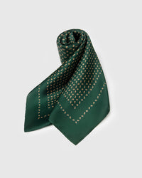 EMERALD DROPLET SILK SCARF