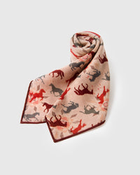GALLOPING HORSES SILK SCARF