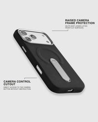STAND PHONE CASE — BLACK