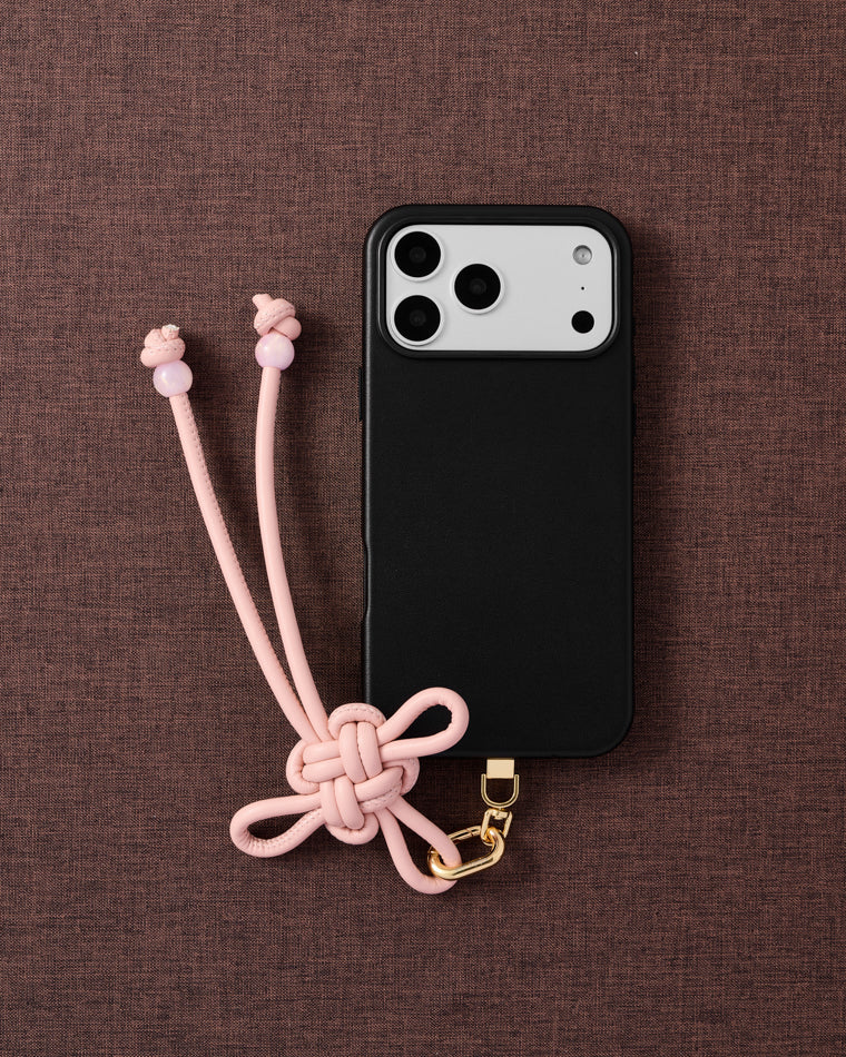 BLUSH BOW PHONE STRAP