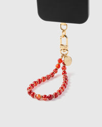RED STONE PHONE STRAP