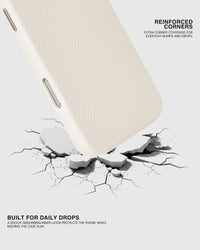 TEXTURED LEATHER CASE — WHITE
