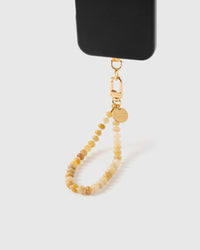 SAFFRON AGATE ORBIT PHONE STRAP