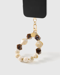 MOCHA PEARL PHONE STRAP