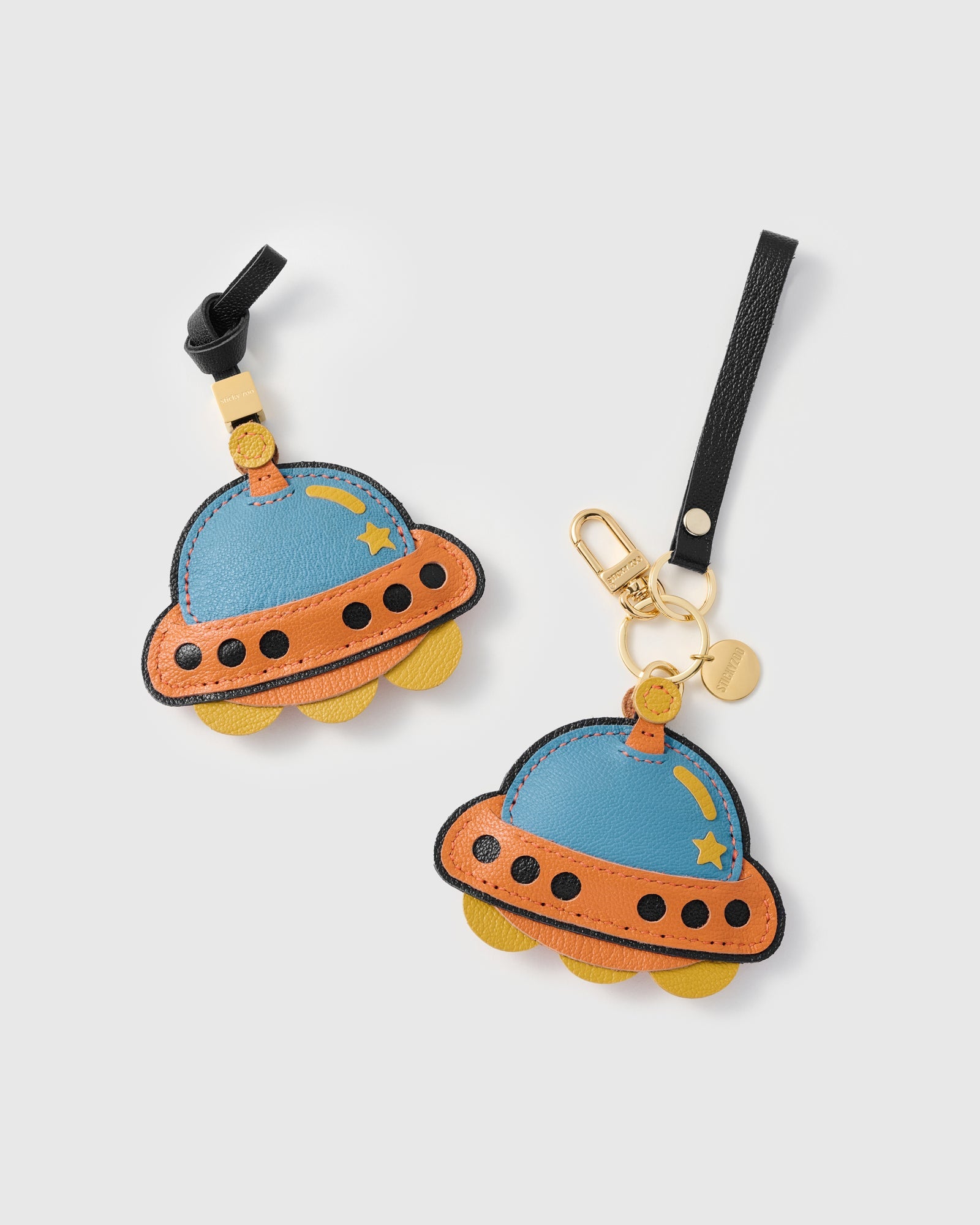 UFO LEATHER BAG CHARM