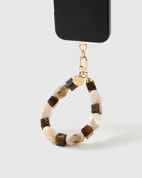 COCOA MARBLE MIX PHONE STRAP