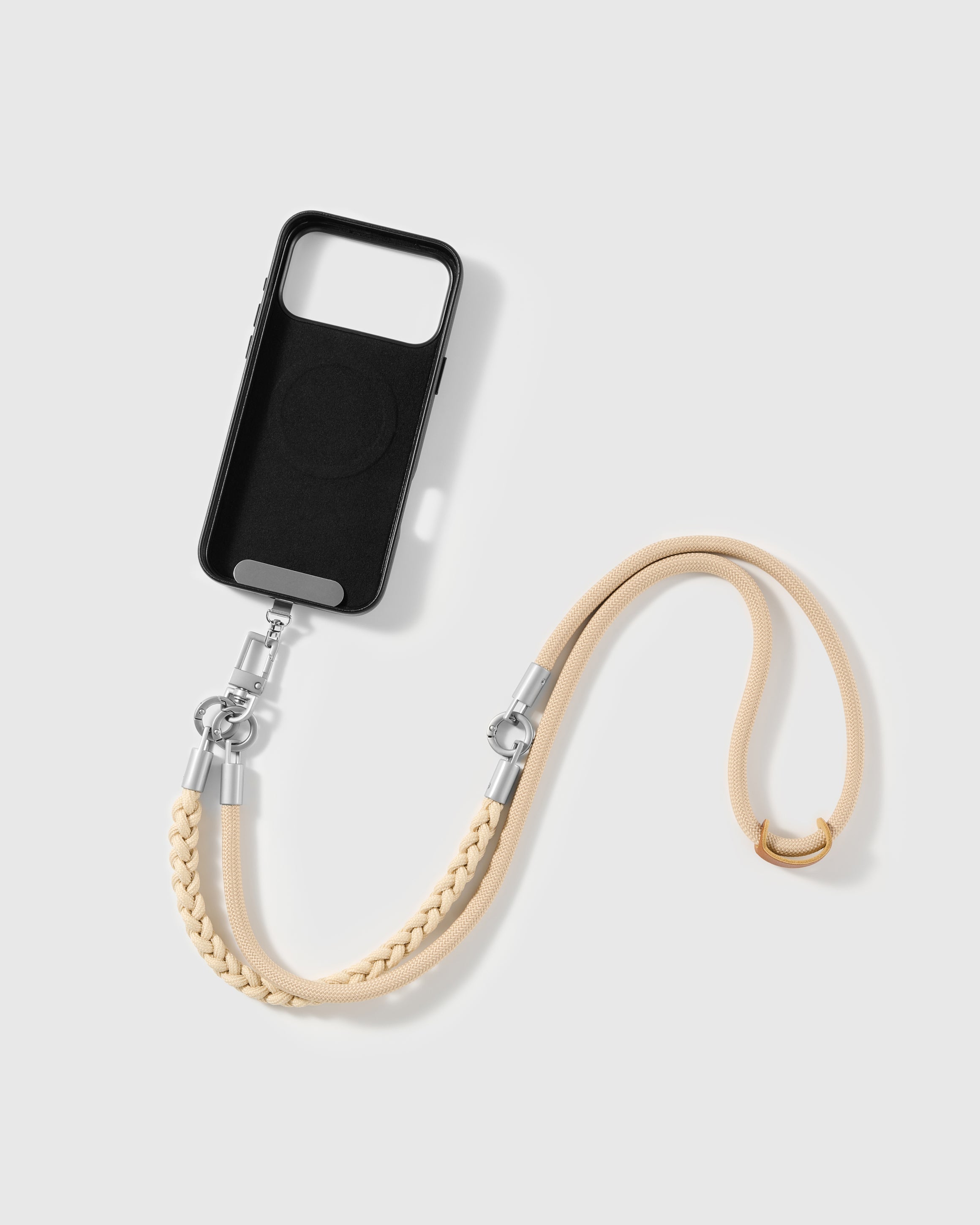 SAND BRAID CROSS-BODY PHONE STRAP