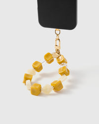 SAFFRON MARBLE MIX PHONE STRAP