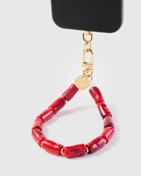 RED STONE PHONE STRAP