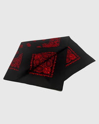 MIDNIGHT BANDANA SILK SCARF