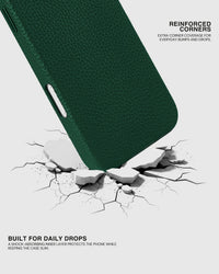 TEXTURED LEATHER CASE — GREEN