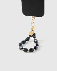 OBSIDIAN AGATE PHONE STRAP