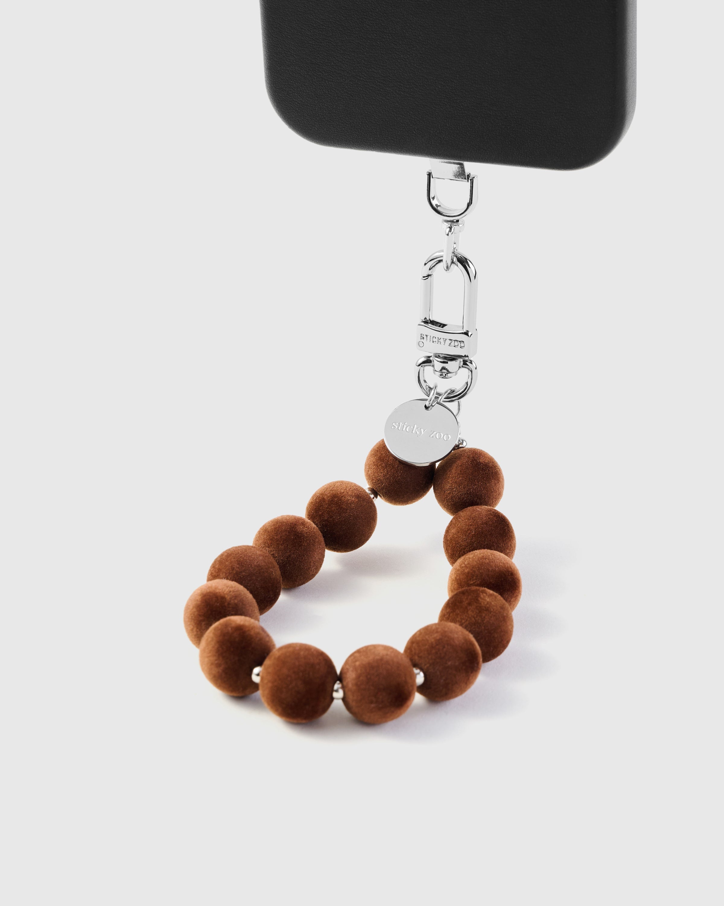 CAMEL POM PHONE STRAP