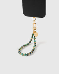 TURQUOISE SPECKLE ORBIT PHONE STRAP