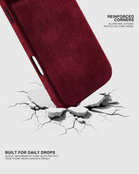 ALCANTARA PHONE CASE — BORDEAUX