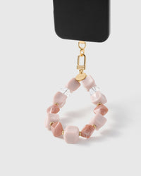 ROSE MARBLE MIX PHONE STRAP