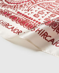 CRIMSON FOLKLORE SILK SCARF