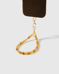 SAFFRON STONE PHONE STRAP