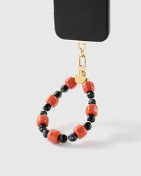 EMBER NOIR MARBLE MIX PHONE STRAP