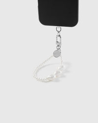 PEARL HEART PHONE STRAP