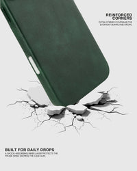 VINTAGE LEATHER PHONE CASE — GREEN