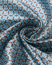 BLUE TRELLIS SILK SCARF