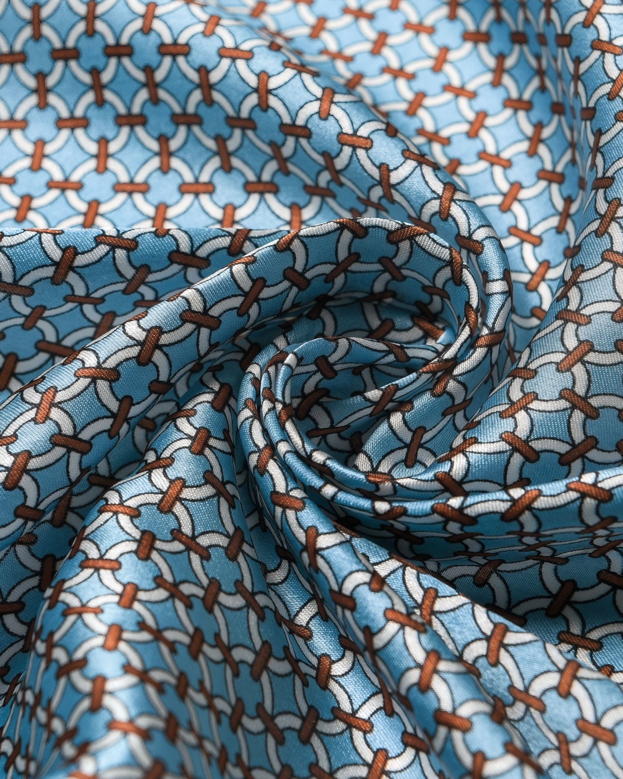 BLUE TRELLIS SILK SCARF