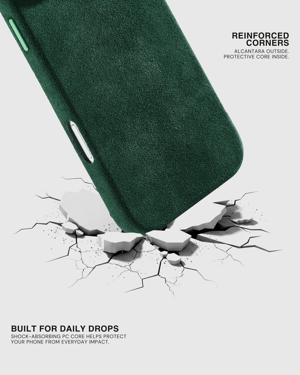ALCANTARA PHONE CASE — EVERGREEN