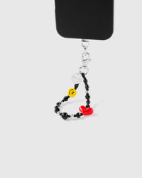 SMILEY HEART PHONE STRAP