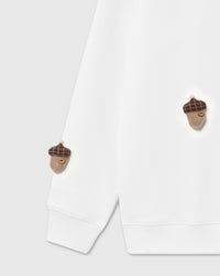 REINDEER & ACORN PLUSH SWEATSHIRT
