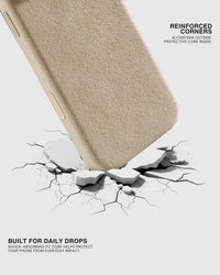 ALCANTARA PHONE CASE — SAND