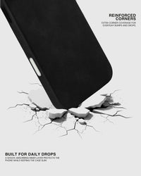 VINTAGE LEATHER NA CASE NG TELEPONO — BLACK