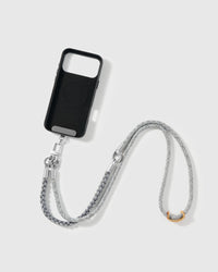PEWTER BRAID CROSS-BODY PHONE STRAP