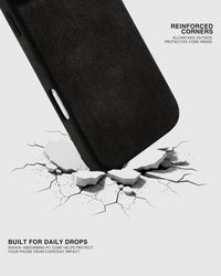 ALCANTARA PHONE CASE — BLACK